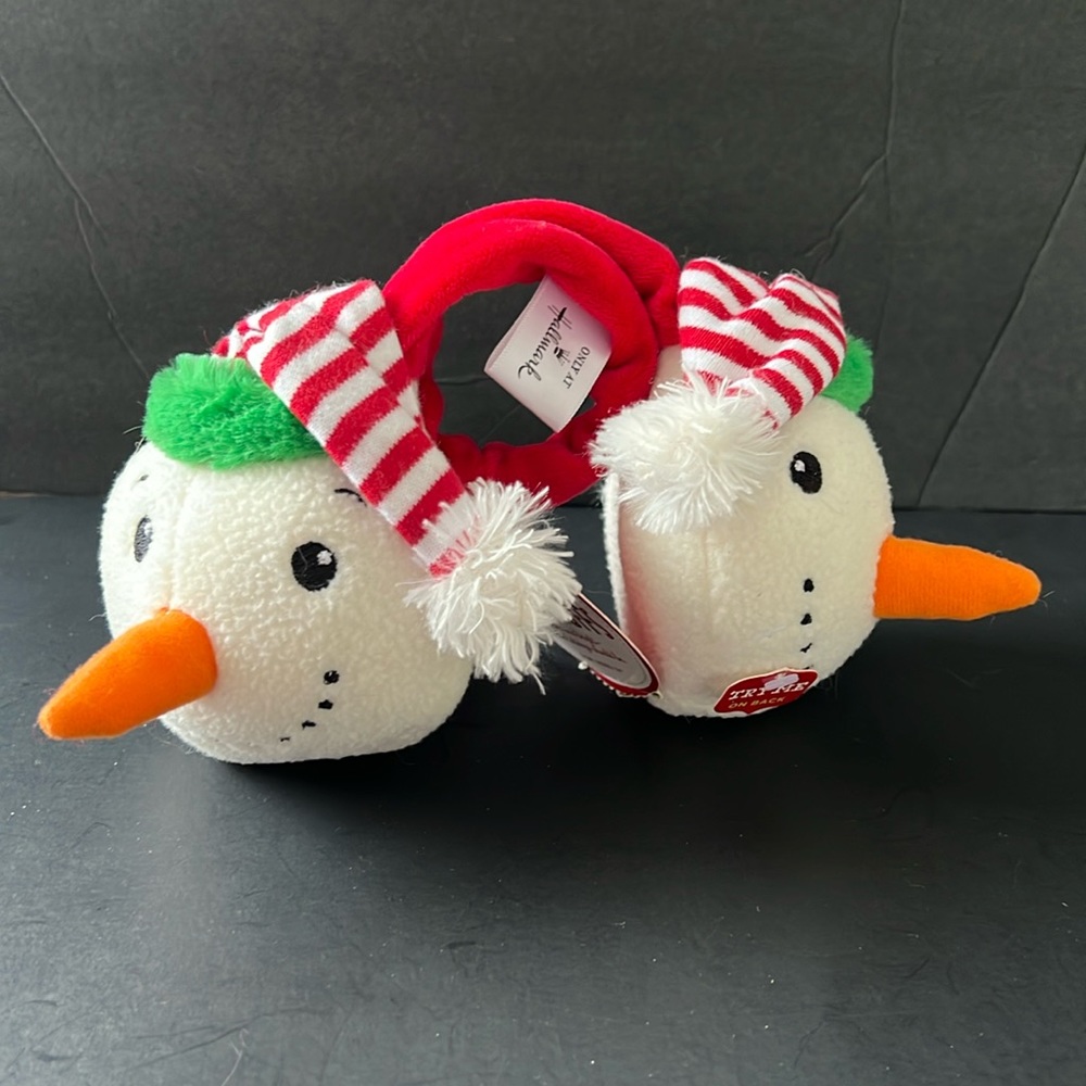 Light Up Cheer Muffs - Snowman Ear Muffs